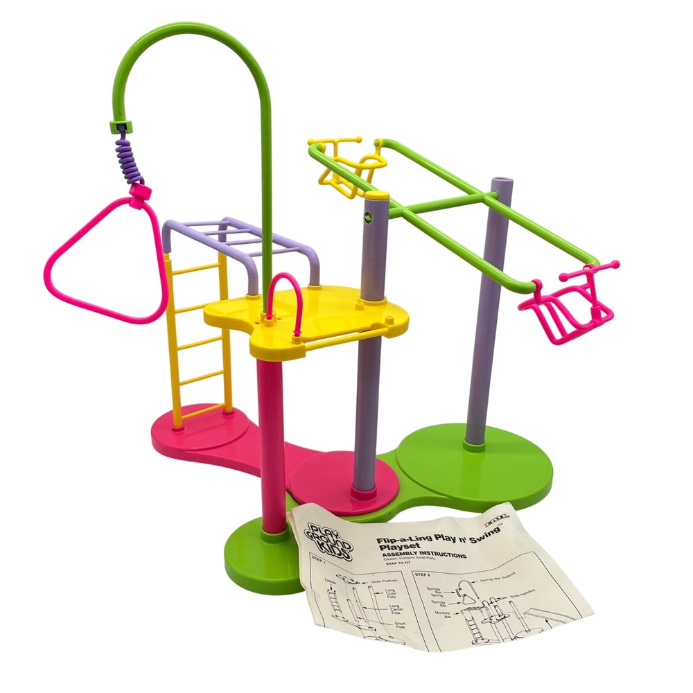 Vintage 1991 Ertl Playground Kids Flip-a-Ling Play n Swing Playset Incomplete